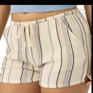 NWT Striped Cream Women's Shorts